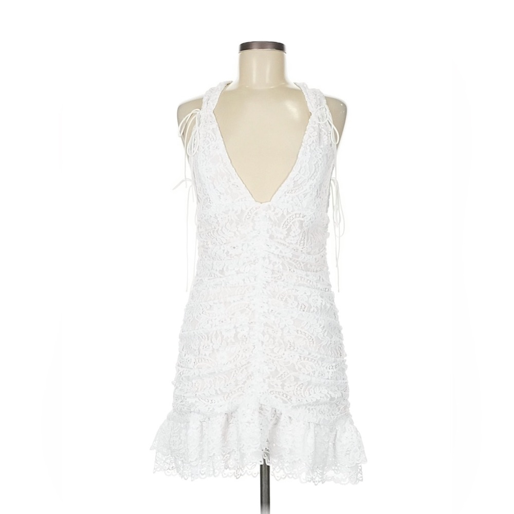 NWT • For Love And Lemons White Lace Mini Dress